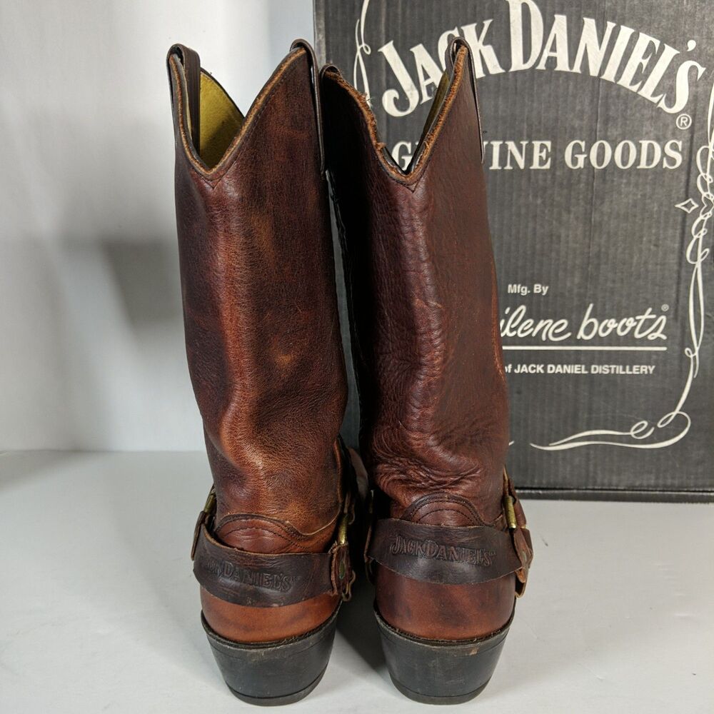 JACK DANIELS Abilene NO. 7 LEATHER COWBOY BOOTS MENS SIZE 9D OIL RESISTANT 8015 - Picture 6 of 11